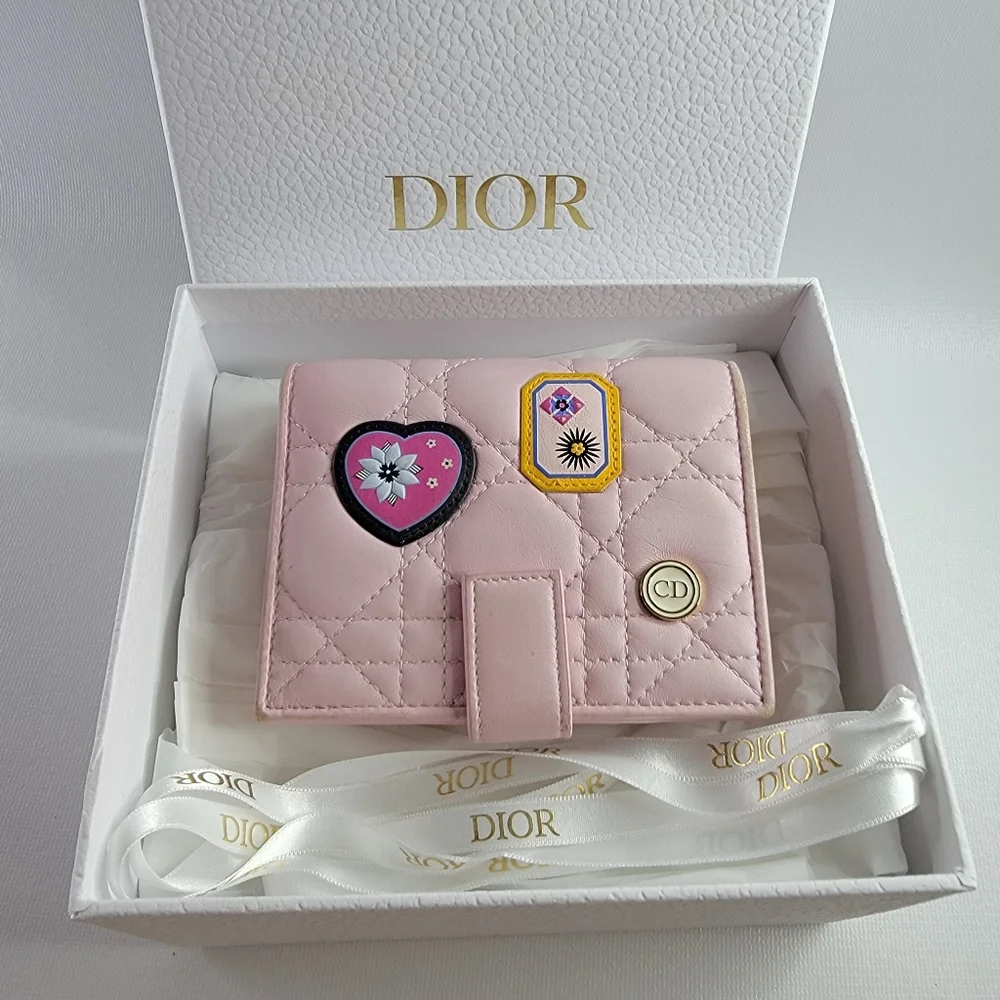 Christian Dior Cannage Lambskin Leather Bifold Wallet